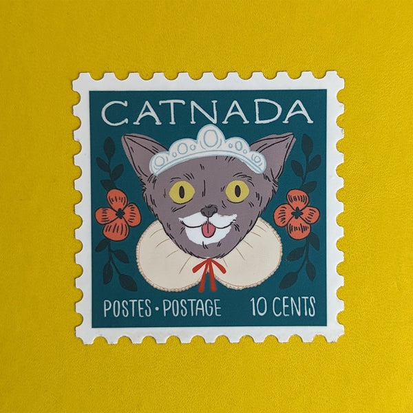 "Catnada" Stamp Stickers