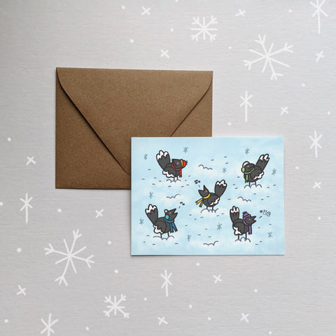 Magpie Folded Card