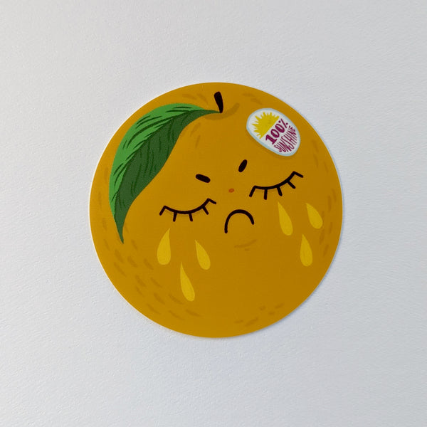 Sad Orange Sticker